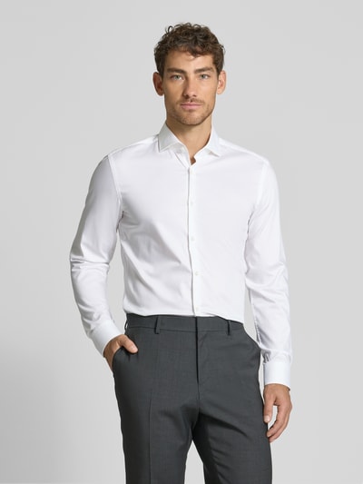 HUGO Slim Fit Business-Hemd mit Haifischkragen Modell 'Kason' Weiss 4