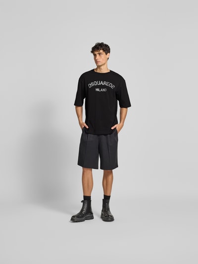 Dsquared2 Loose Fit T-Shirt mit Logo-Print BLACK 1