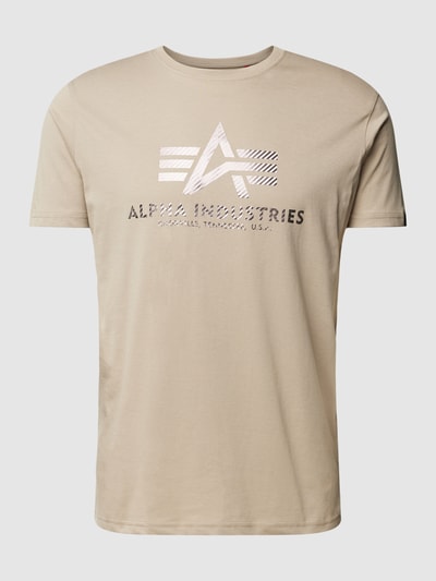 Alpha Industries T-Shirt mit Label-Print Sand 2