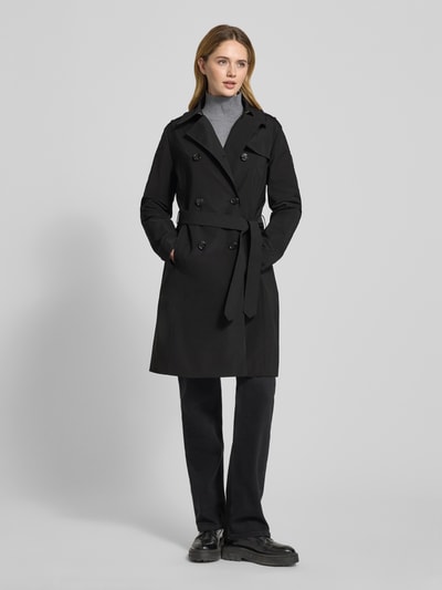 JOOP! Lange jas met knoopsluiting, model 'Cindy' Zwart - 1