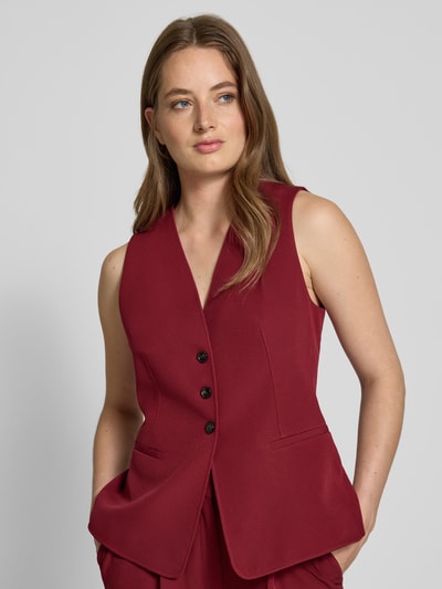 BOSS Orange Regular Fit Weste mit Paspeltaschen Bordeaux 3