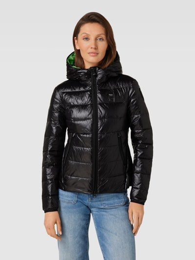 Blauer USA Steppjacke mit Zweiwege-Reißverschluss Black 4