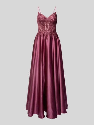 LUXUAR FASHION Abendkleid mit Ziersteinbesatz Rot 2