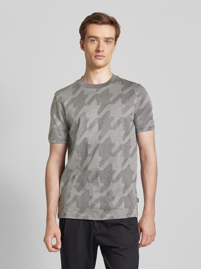 BOSS T-shirt met labeldetail, model 'Thompson' Lichtgrijs - 4