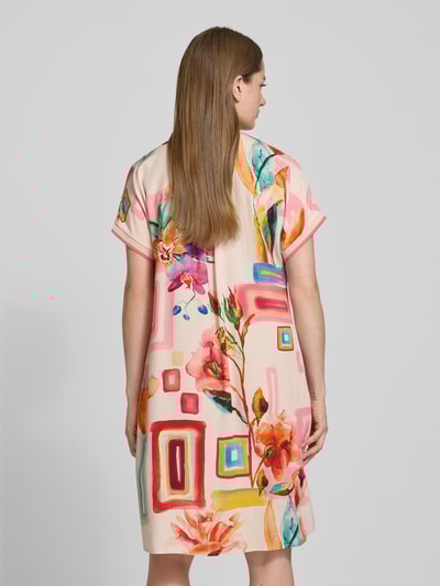 Emily Van den Bergh Knielanges Kleid mit Tunikakragen Rose 5