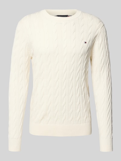 Tommy Hilfiger Regular fit gebreide pullover van zuiver katoen Ecru - 2