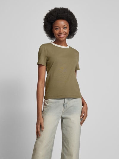 Mango T-Shirt mit Rundhalsausschnitt Modell 'DOLORES' Khaki 4