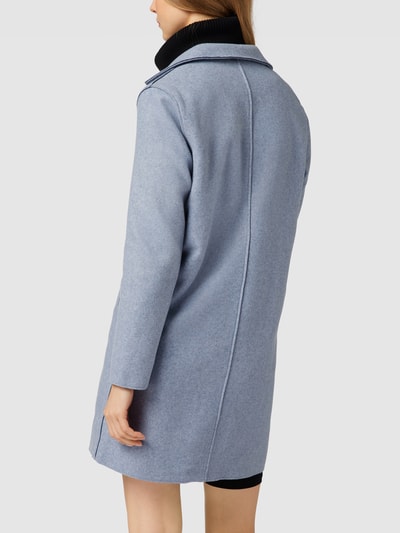 Only Płaszcz z kołnierzem z połami model ‘ONLCARRIE BONDED COAT’ Błękitny melanż 5