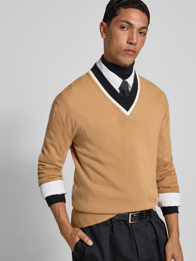 Marni Pullover in Strick-Optik aus Schurwolle Beige 3