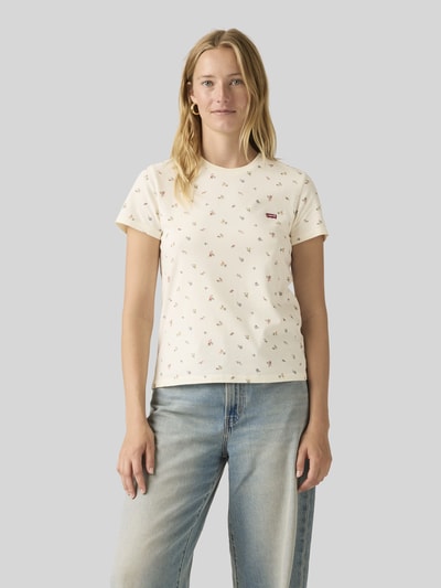 Levi's® Regular Fit T-Shirt mit Logo Patch Offwhite 4