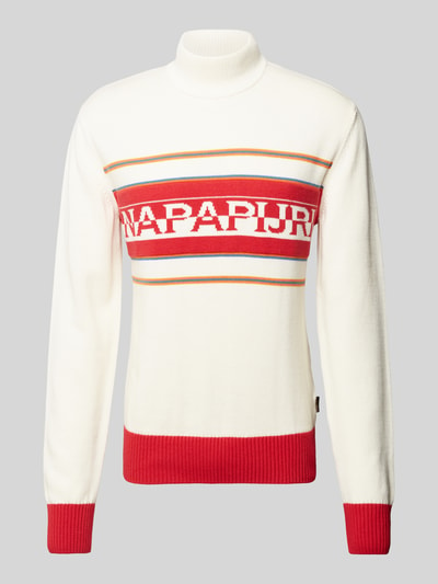 Napapijri Gebreide pullover met turtleneck, model 'SARDONA' Zand - 2