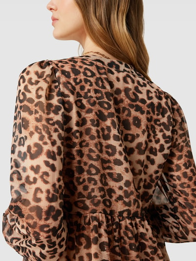 Only Blousejurk met dierenprint, model 'DIANA' Zand - 3