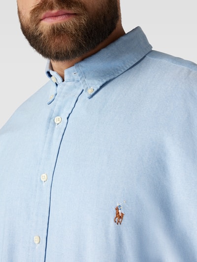 Polo Ralph Lauren Big & Tall PLUS SIZE vrijetijdsoverhemd met button-downkraag Lichtblauw - 3