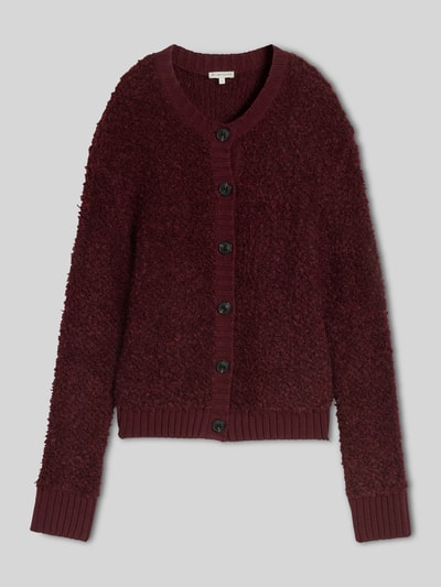 Tom Tailor Cardigan met bouclé-structuur Bordeaux - 2