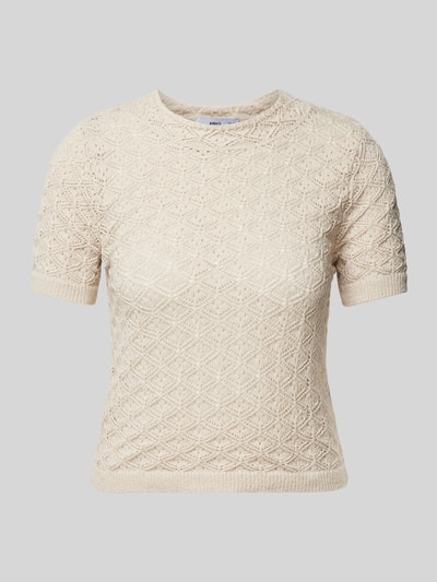 Mango Strickshirt mit Häkelspitze Modell 'SITO' Beige 2