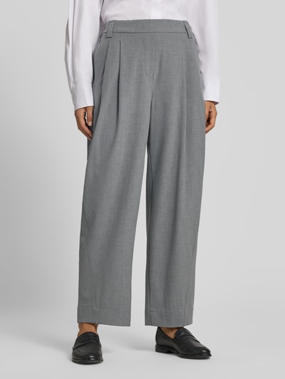 OPUS PANTS relaxed Fit Gerade Hose mit Bundfalten Modell 'Metta' Mittelgrau 4