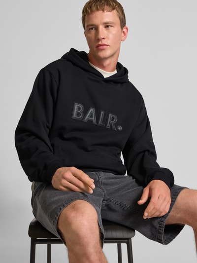 Balr. Hoodie mit Label-Stitching und Känguru-Tasche Black 3