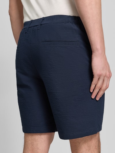 Selected Homme Bermudy o kroju regular fit z mieszanki bawełny model 'KARL' Ciemnoniebieski 3