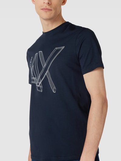 ARMANI EXCHANGE T-Shirt mit Label-Print Marineblau 3