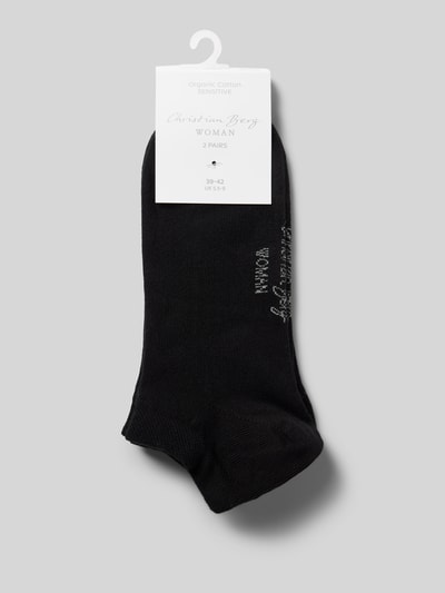 Christian Berg Woman Sneakersocken mit Label-Detail im 2er-Pack Black 3