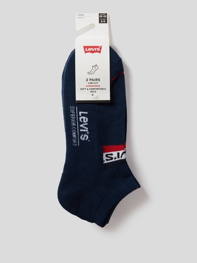 Levi's® Sneakersocken mit Label-Print im 2er-Pack Marine 3