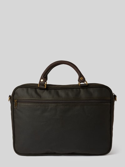 Barbour Laptoptasche mit Label-Schriftzug Oliv 4