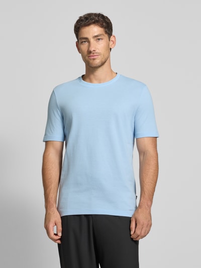 BOSS Regular fit T-shirt van katoenmix Bleu - 4