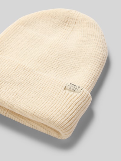 Barts Mütze mit Umschlag und Label-Detail Modell 'KINABALU' Offwhite 2