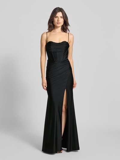 Mascara Avondjurk met plooien en loopsplit  - 4