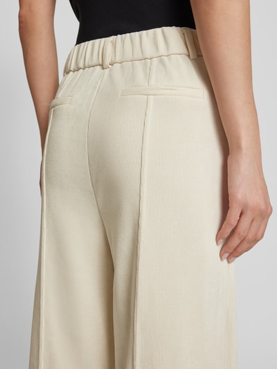 ICHI Wide Leg Cordhose mit Bundfalten Modell 'KATE' Beige 3