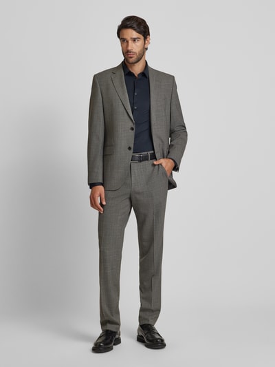 Jake*s Super slim fit zakelijk overhemd met kentkraag Zwart - 1