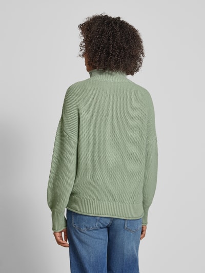 QS Gebreide pullover met opstaande kraag Lichtgroen - 5