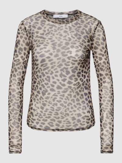 Mango Longsleeve in semitransparenter Optik Modell 'CLAUDE' Mittelbraun 2