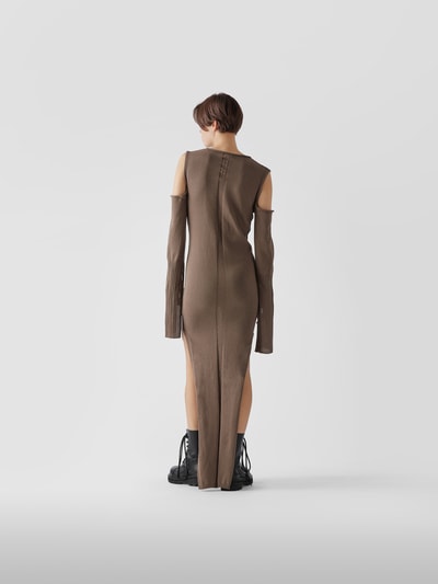 Rick Owens Maxikleid im Cold-Shoulder-Design Anthrazit 5