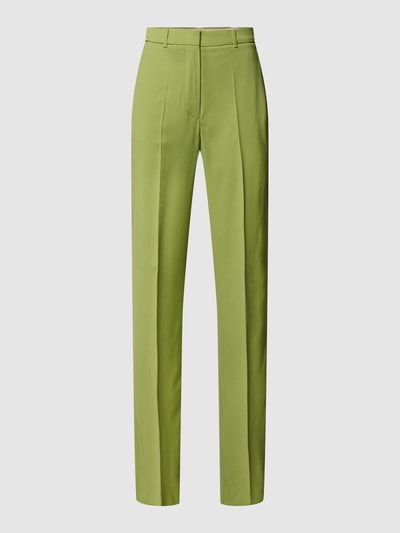 Max Mara Studio Slim Fit Stoffhose mit Bügelfalten Modell 'AGAMI' Hellgruen 2