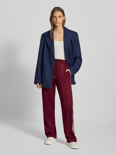 Calvin Klein Jeans Straight fit sweatpants met contraststrepen, model 'Terry' Bordeaux - 1