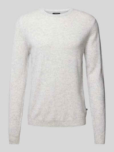 Matinique Kasjmier pullover met ronde hals, model 'mordy' Lichtgrijs - 2