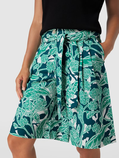 Christian Berg Woman Shorts met all-over motief Smaragdgroen - 3