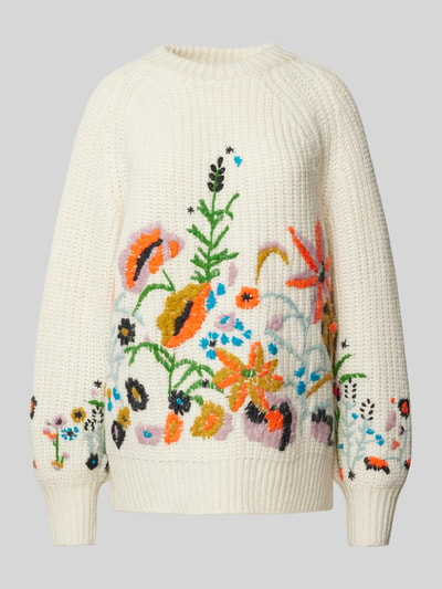 Essentiel Wollen pullover met stitchingdetails Ecru - 2