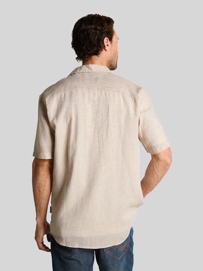 Tom Tailor Regular Fit Freizeithemd aus Leinen-Baumwolle-Mix Beige 5