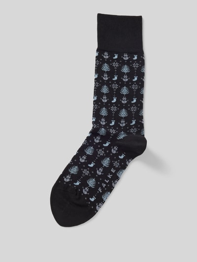 Falke Socken mit Label-Detail Modell 'MERRY PARTY' Black 1