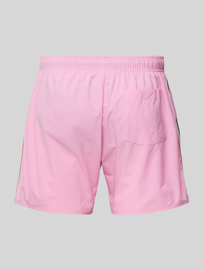 BOSS Regular Fit Badeshorts mit Label-Print Modell 'Iconic' Pink 3