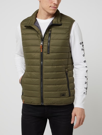 camel active Bodywarmer met opstaande kraag - waterafstotend Olijfgroen - 4