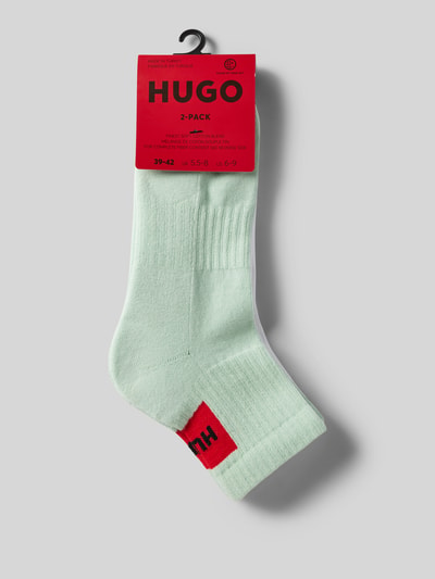 HUGO Socken mit Label-Stitching Modell 'RIB LABEL' im 2er-Pack Mint 3