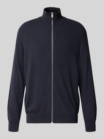 Produktfoto, dunkelblauer Regular Fit Strickjacke aus Baumwoll-Mix von Marc O'Polo, dezente Struktur, klare Linien, Herren Pullover von Marc O'Polo