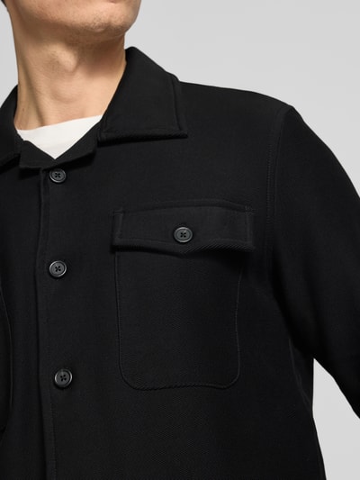 SELECTED HOMME Regular fit overhemdjack van puur biologisch katoen, model 'OLIVER' Zwart - 3