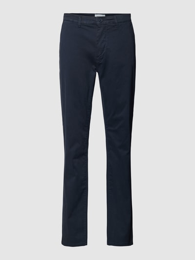 Casual Friday Slim fit broek met Franse steekzakken Marineblauw - 2