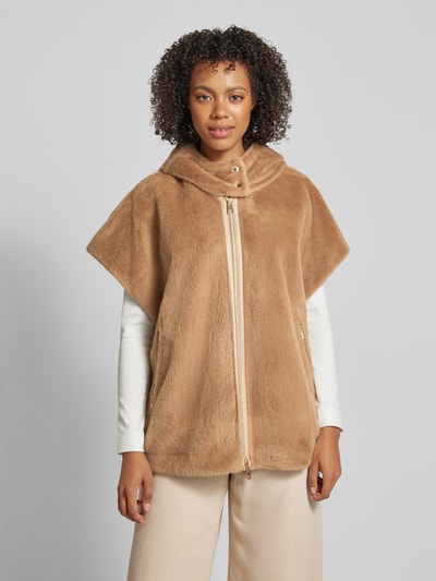 WHITE LABEL Jacke aus Kunstfell Cognac 4