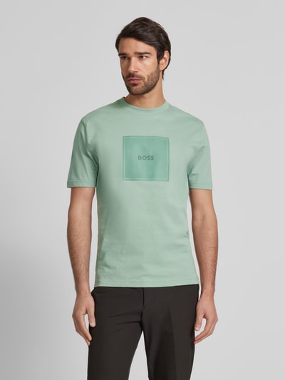 BOSS Green T-shirt met ronde hals Mintgroen - 4