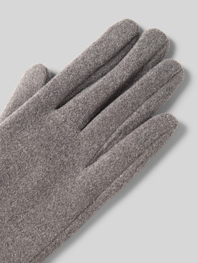 EEM Regular Fit Handschuhe mit Knopfverschluss Hellgrau Melange 3